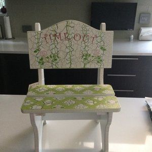 Fantasy Fields Crackled Rose Time Out Chair